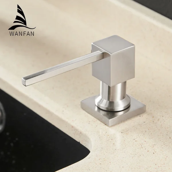 500ml Built-in Pump kitchen Liquid Soap Bottle Brass Brushed Nickel Soap Dispenser Black Kitchen Hand Pressure Sink Counter Liqu