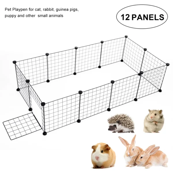 Pet Playpen Bunny Cage Fence - DIY Small Animal Exercise Pen Crate Kennel Hutch for Guinea Pig - Image 2