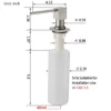 Deck Mounted Kitchen Soap Dispensers Square Pump Black Finished Soap Dispensers for Kitchen Built in Counter top Dispenser 2306 - Image 5