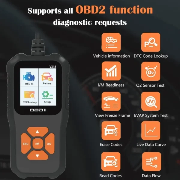 V520 v309 New OBD2 Scanner Professional Auto Engine System Lifetime Free Automotive DTC Lookup Code Reader Car Diagnostic Tool - Image 6