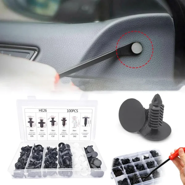 100Pcs Box / Bag Buckle Automotive Bumper Universal Clips Plastic Rivets Fasteners Push Retainer Kit Car Push Pin Rivets Repair - Image 3