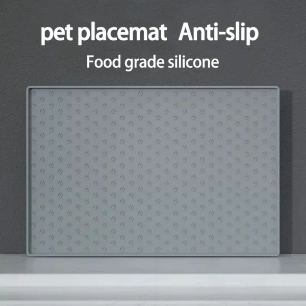 Pet Placemat Cat Dog Drinking Feeding Placemat Feeder Mats Cat Feed Mat Dog Food bowl Mat Silicone Waterproof Pet Bowl Pad - Image 3