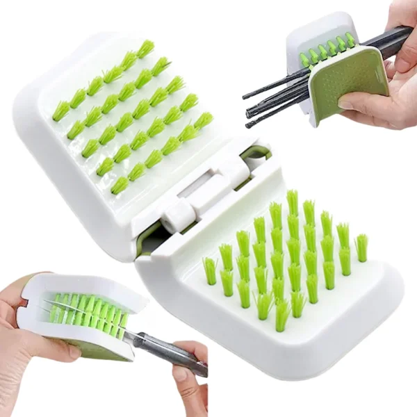 Automotive Safe Belt Washing Tool Double Sided U Type Foldable Car Interior Openable Cleaning Brush U Shape Kitchen Washing Tool - Image 5