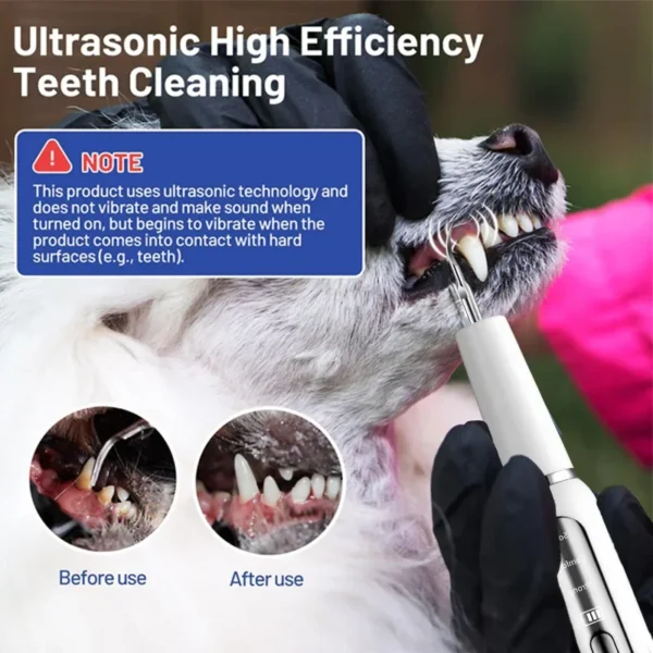 Ultrasonic Toothbrush for Dogs and Cats Removes Tartar and Plaque Pet Dental Care Kit Pet Tartar Remover Tooth Cleaning Tool - Image 2