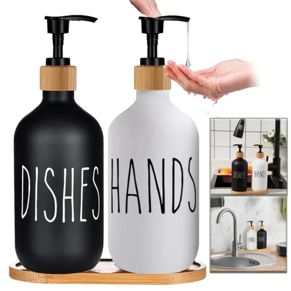 Kitchen And Bathroom Hand Soap And Dishwashing Liquid Dispensers Refillable Soap Bottles Dishwashing Detergent Storage Bottles