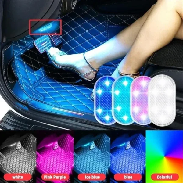 Wireless Led Lights for Car Interior, Car Led Lights Interior, USB Rechargeable Automotive Neon Accent Light - Image 2