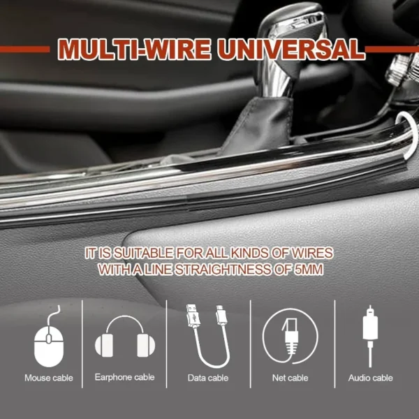 Car Wire Sleeve,Car Concealed Wire Cover Line Sleeve Cable Organizer,Automotive Power Cord Cover,Adhesive Cable Hidden Protector - Image 2