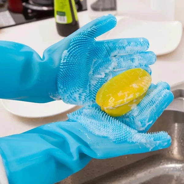 Pet Grooming Cleaning Gloves Dog Cat Bathing Shampoo Glove Scrubber Magic Dishwashing Cleanner Sponge Silicon Hair Removal Glove - Image 6