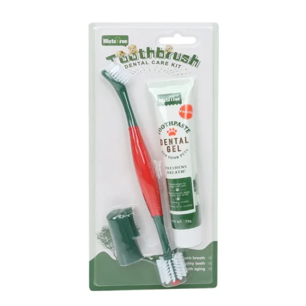 Pet Healthy Edible Toothpaste With Toothbrush Dog Cats Mouth Teeth Cleaning Care Vanilla Beef 2Taste Pet Supplies Accessories - Image 5