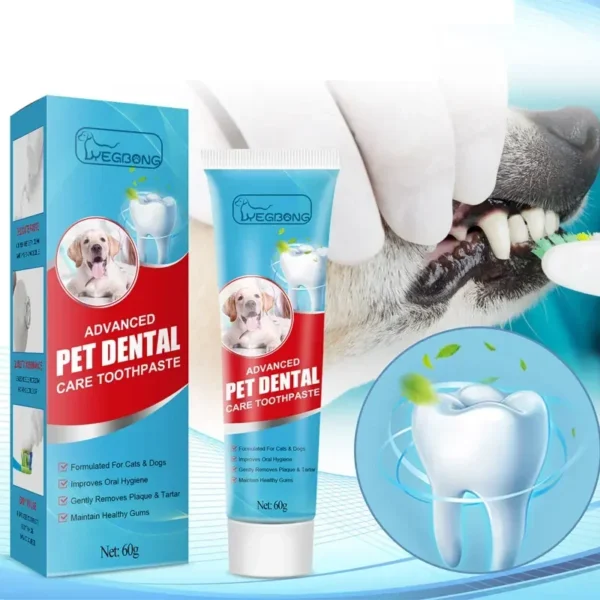 Pet Toothpaste Cat Dog Fresh Breath Toothpaste Deodorant Tartar Plaque Cleaning Dog Oral Care Edible Toothpaste Pet Products - Image 2