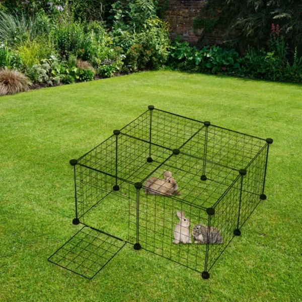 Pet Playpen Bunny Cage Fence - DIY Small Animal Exercise Pen Crate Kennel Hutch for Guinea Pig