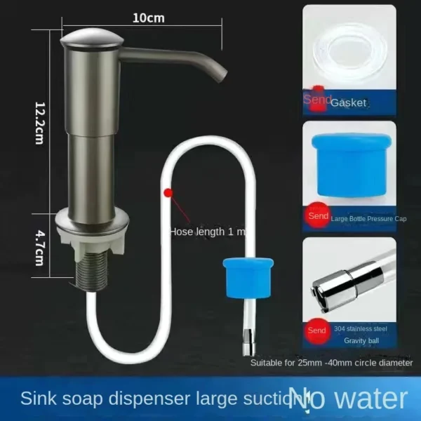 Kitchen sink soap dispenser soap dispenser extension tube detergent detergent presser Dish basin pressure extractor - Image 3