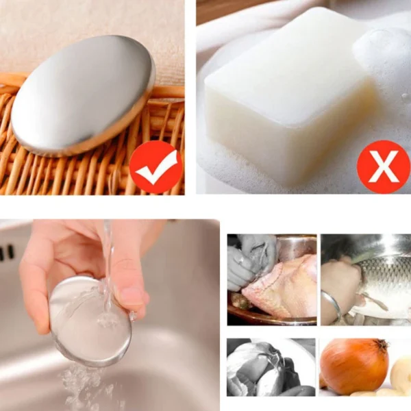 Magic Soap Stainless Steel Soap Hand Odor Remover Bar Soap Garlic Deodorize Gadget Tools Kitchen Bar Eliminating Odor Remover - Image 5