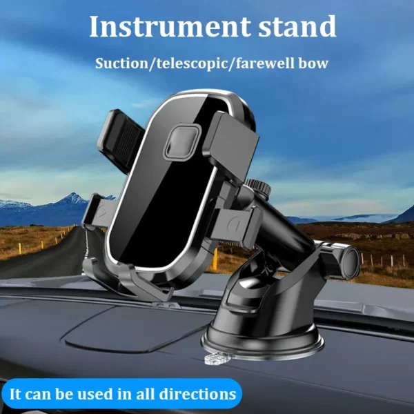 Car navigation holder retractable buckle gravity support center console car windshield multi-functional mobile phone holder - Image 5